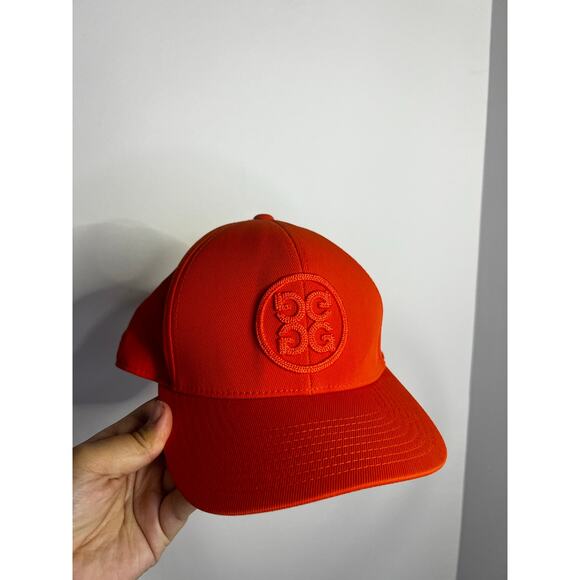 G/FORE Circle G’s Stretch Twill Snapback Golf hat in all orange - Picture 1 of 7